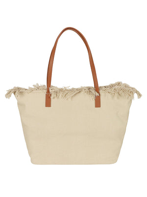 Borsa donna CITY BAG FRINGE 01741L CANVAS 11 EMB  MC 2 