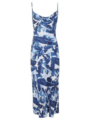 Abito lungo donna<BR/> W6GK94W2266 PMIB FEATHERED FOLIAGE PR GUESS 