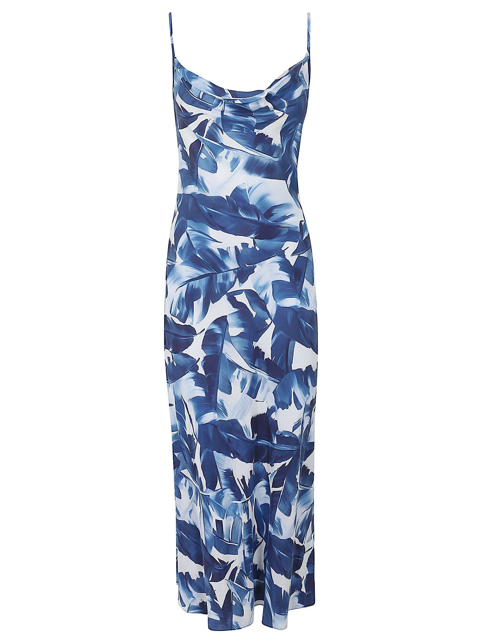 Abito lungo donna<BR/> W6GK94W2266 PMIB FEATHERED FOLIAGE PR GUESS 