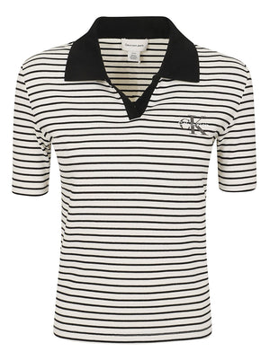Polo donna LV047F835G XDY BLACK STRIPE CALVIN KLEIN 