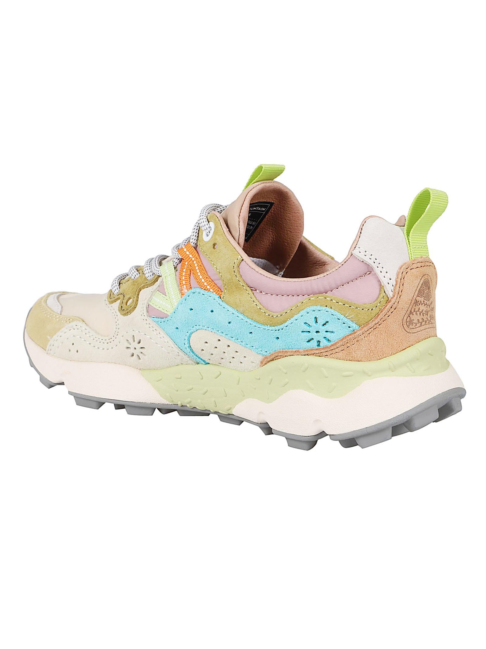 Scarpa donna in suede 2017817 CREAM-MILK-LIGHT BLUE  FLOWER MOUNTAIN 