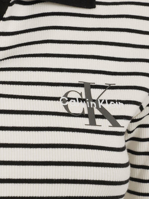 Polo donna LV047F835G XDY BLACK STRIPE CALVIN KLEIN 
