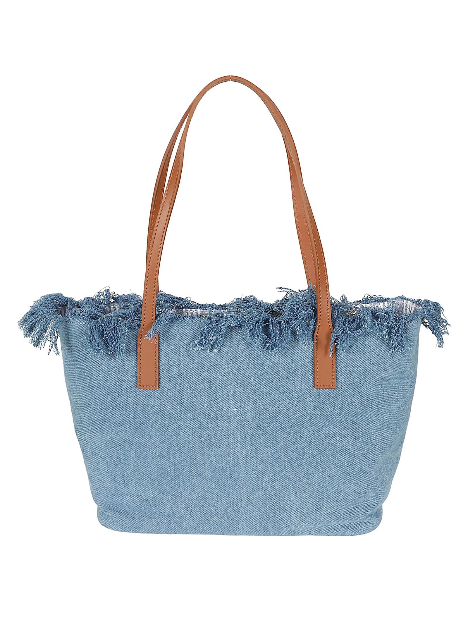 Borsa donna CITY BAG MID FRINGE 00436L DENIM EMB  MC 2 