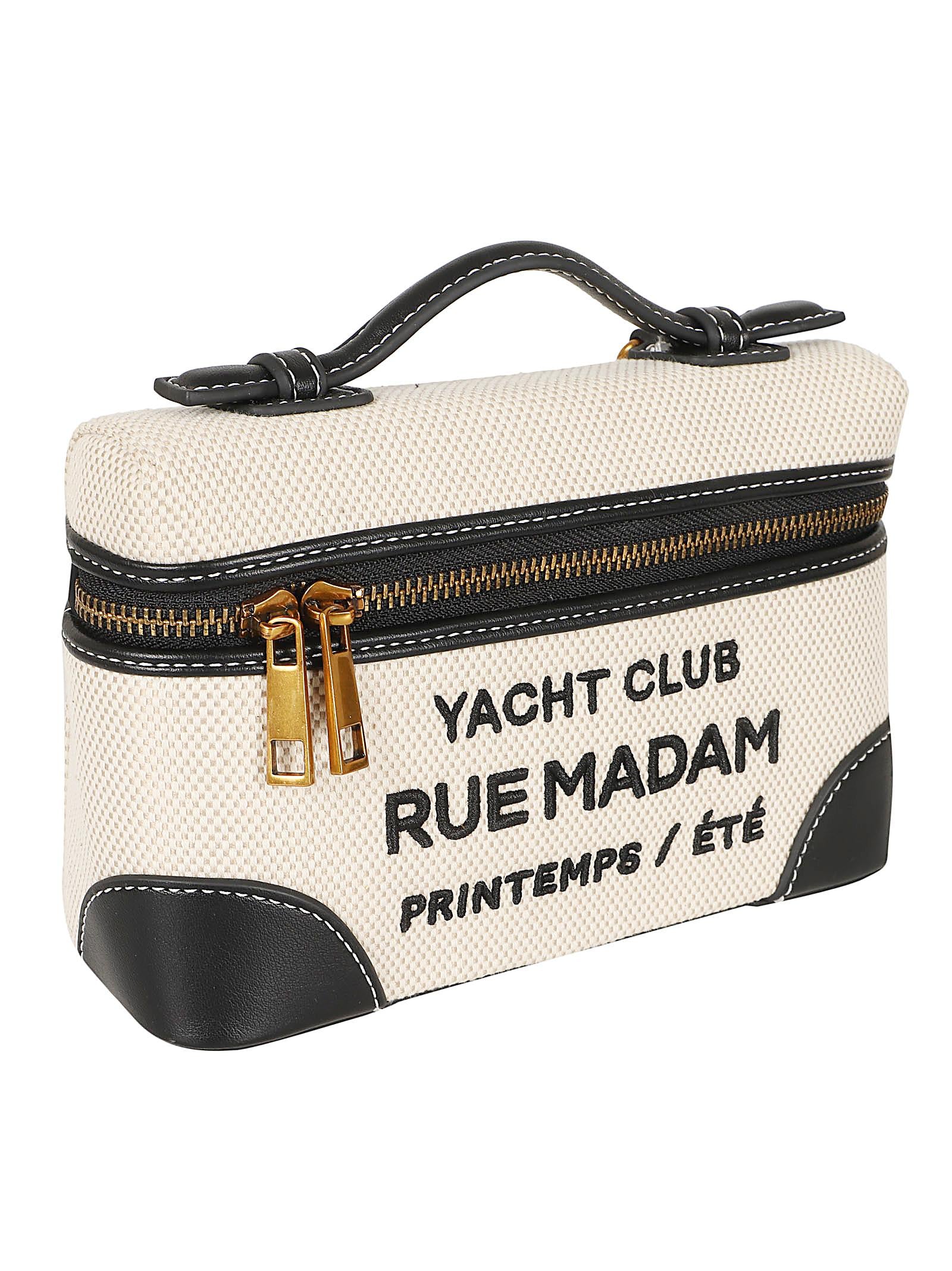 Borsa donna RIVIERA TROUSSE CANVAS BLACK  RUE MADAM 
