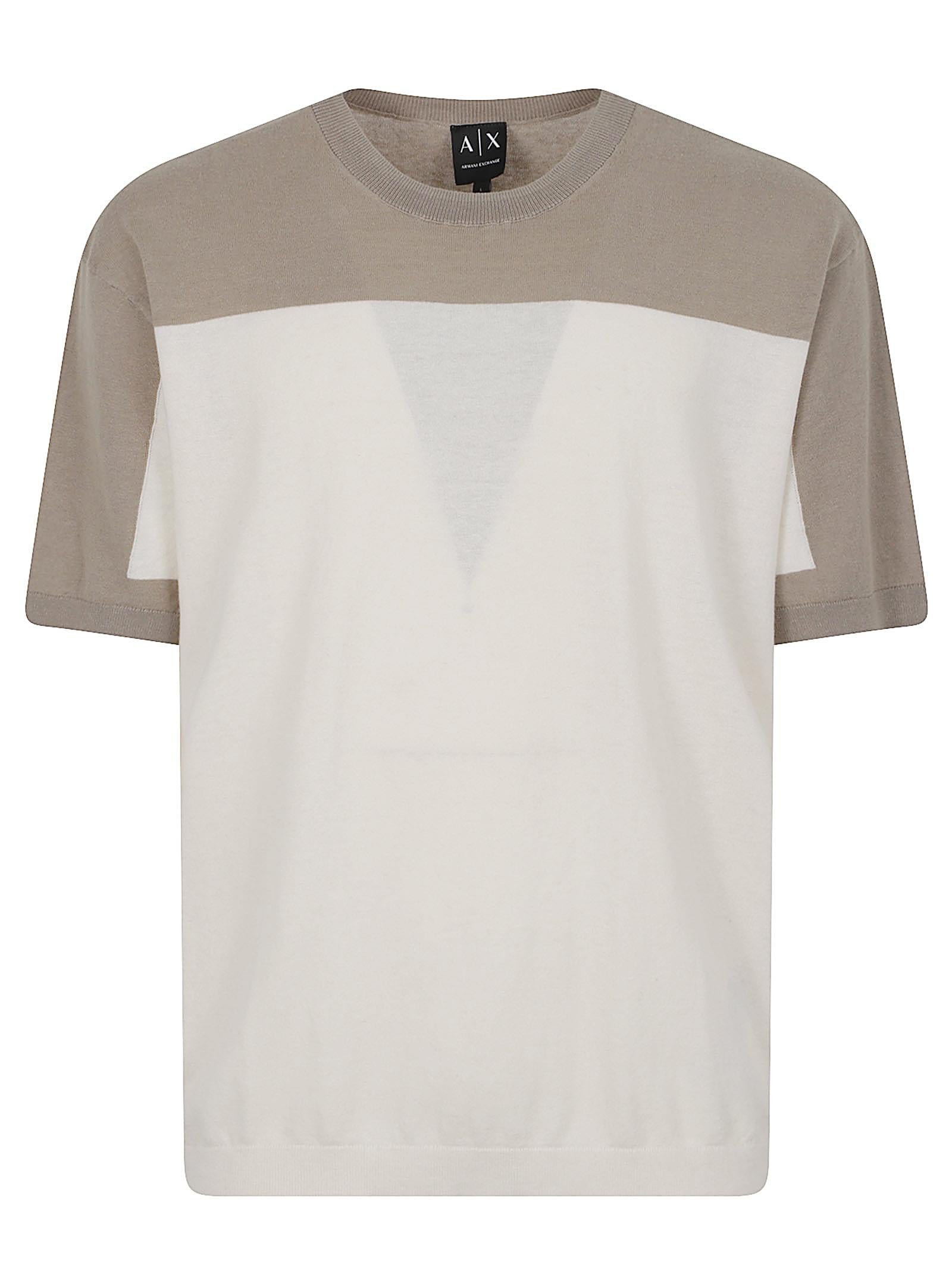 Maglia a maniche corte XM002153 AF22062M1297 CREAM-WINTER ARMANI EXCHANGE 
