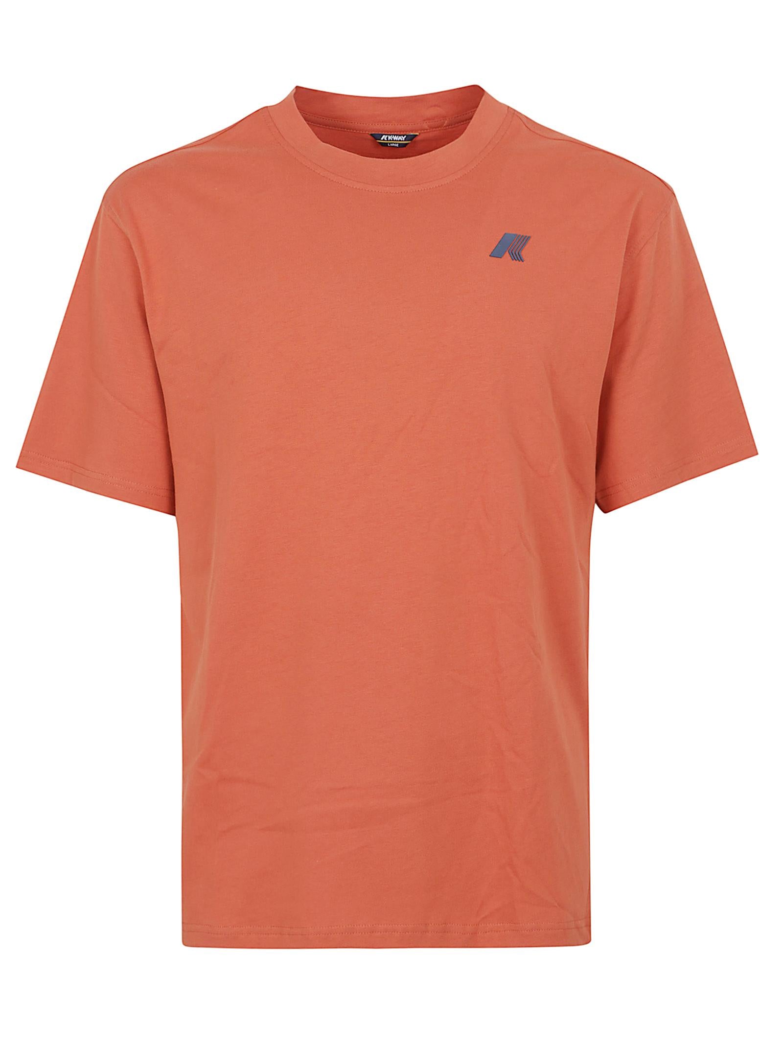 Maglietta uomo a maniche corte K71356W 896 ORANGE BROWNISH  KWAY 