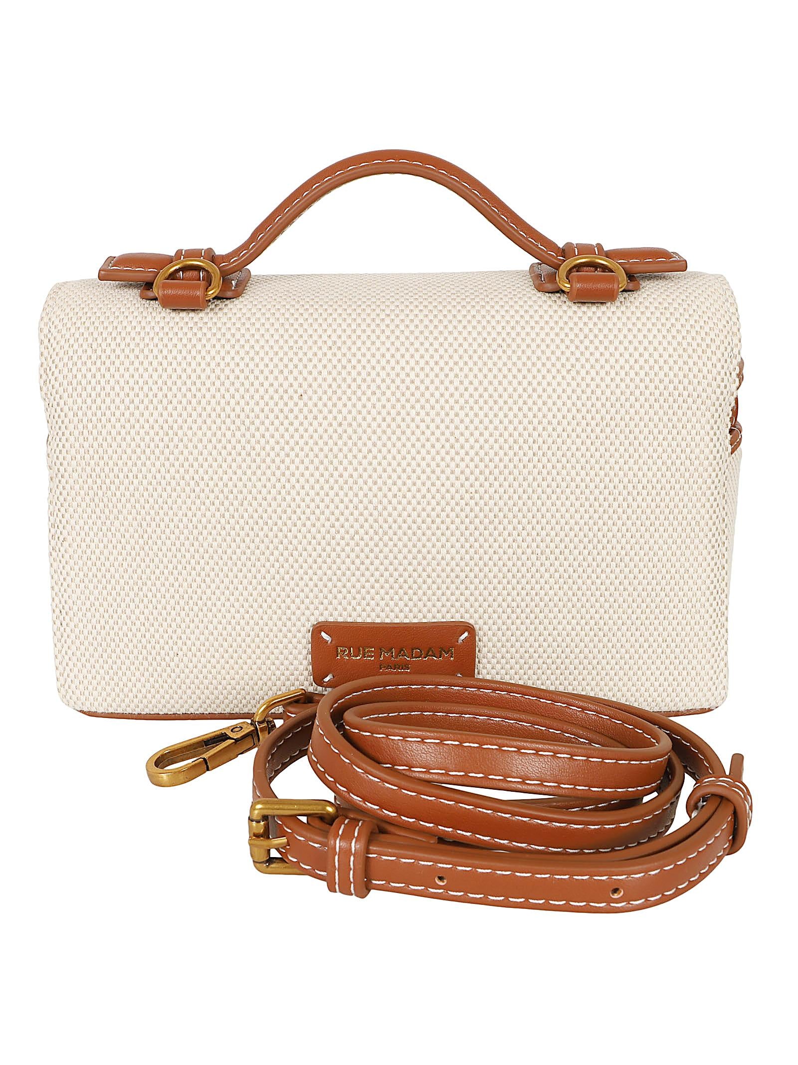 Borsa donna RIVIERA TROUSSE CANVAS BROWN  RUE MADAM 