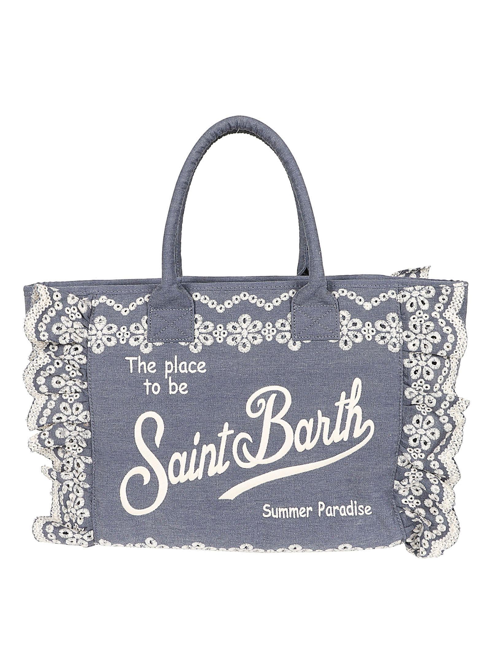 Borsa donna VANITY VOLANT 00485L SANGALLO FLOWERS DENIM  MC 2 