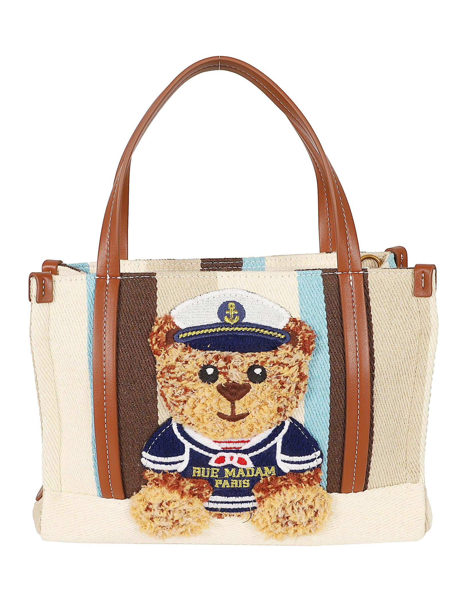 Borsa donna MARVIN MINI SHOPPING SUMMER MULTI BROWN  RUE MADAM 
