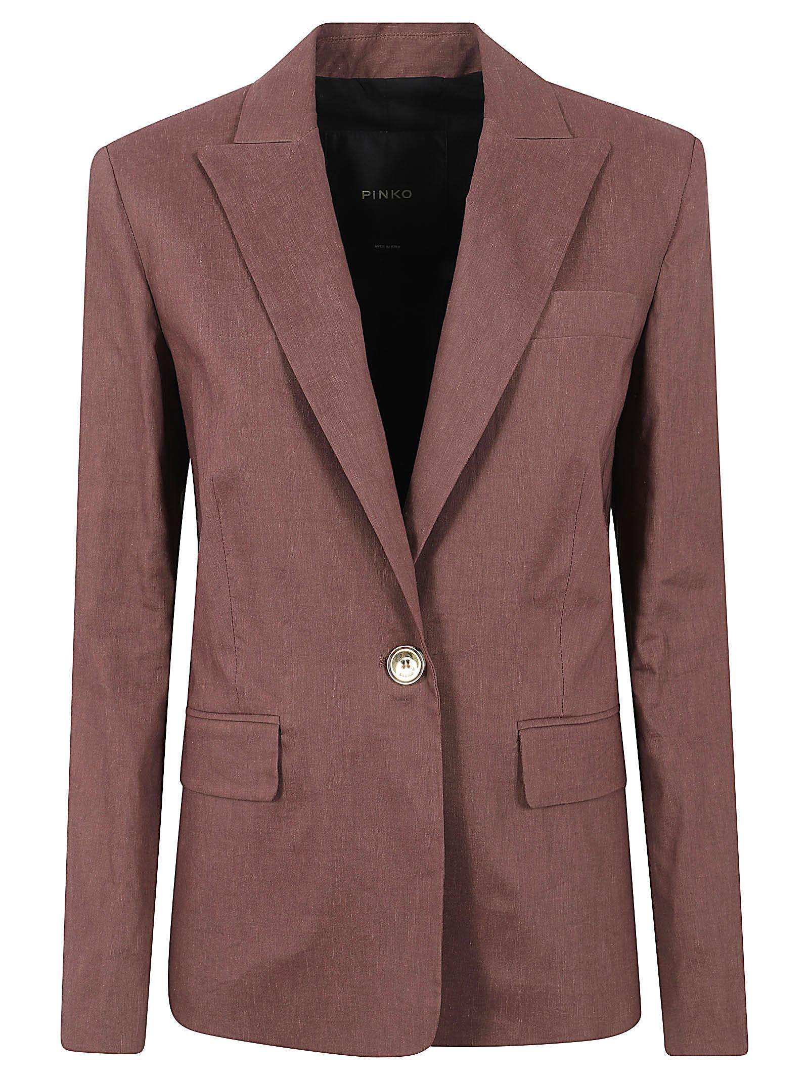 Giacca donna 106597 A34IL78 MARRONE TERRA X PIANTE PINKO 