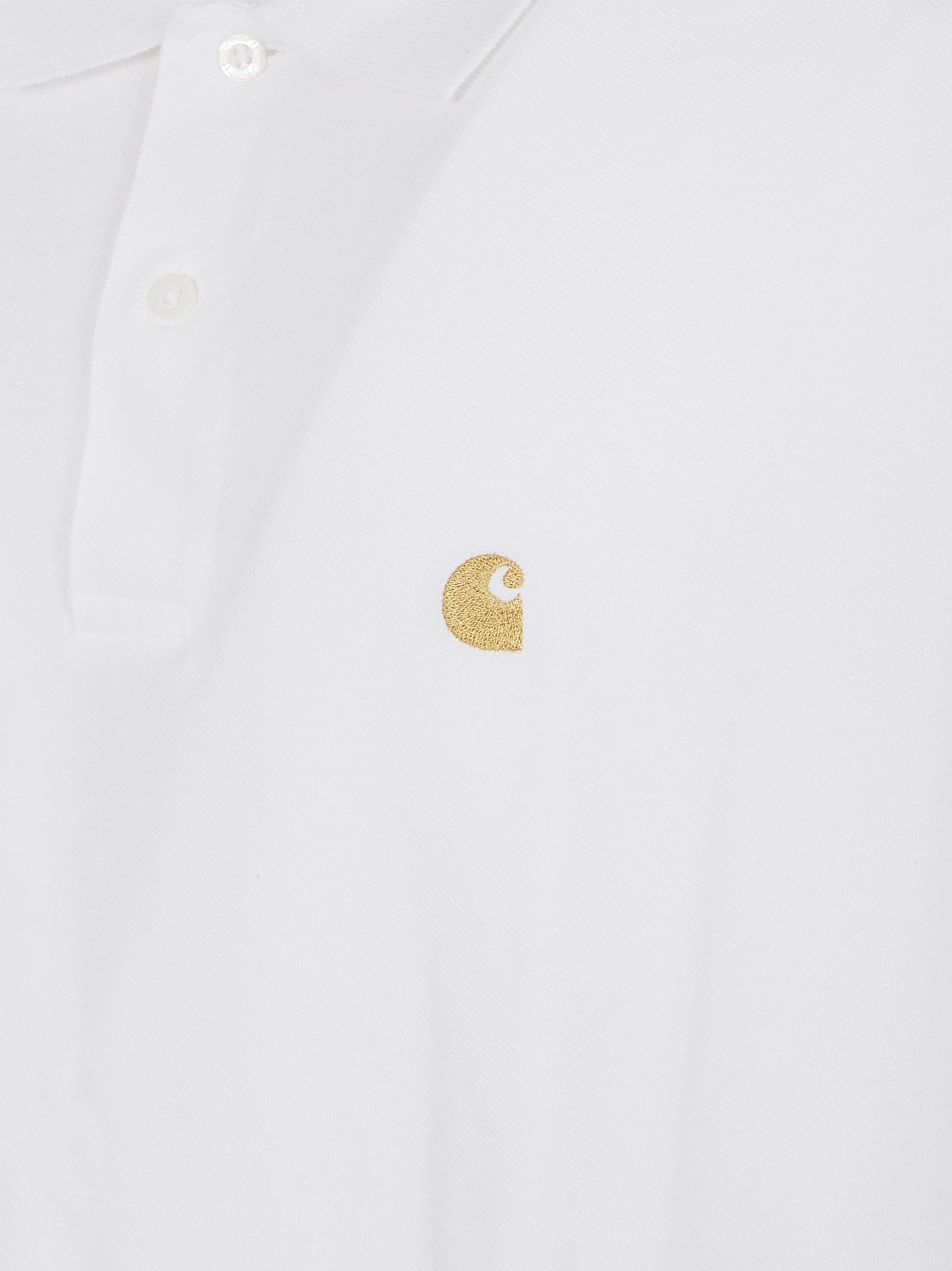 POLO UOMO I023807 WHITE-GOLD  CARHARTT 
