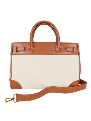 Borsa donna<BR/> RIVIERA TOTE CANVAS BROWN  RUE MADAM 