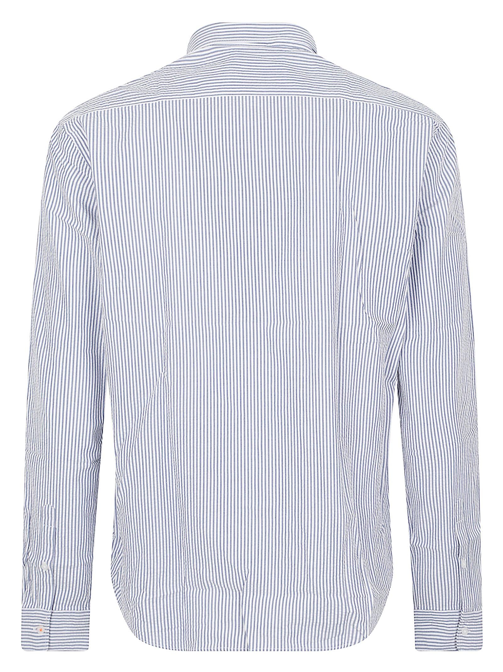 Camicia uomo S36123 0701 NAVY BLUE-BIANCO SUN68 