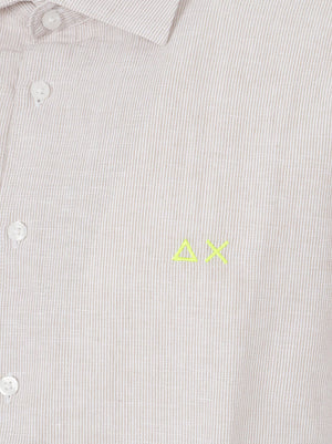 Camicia uomo S36122 0601 GRIGIO CHIARO-BIANCO SUN68 