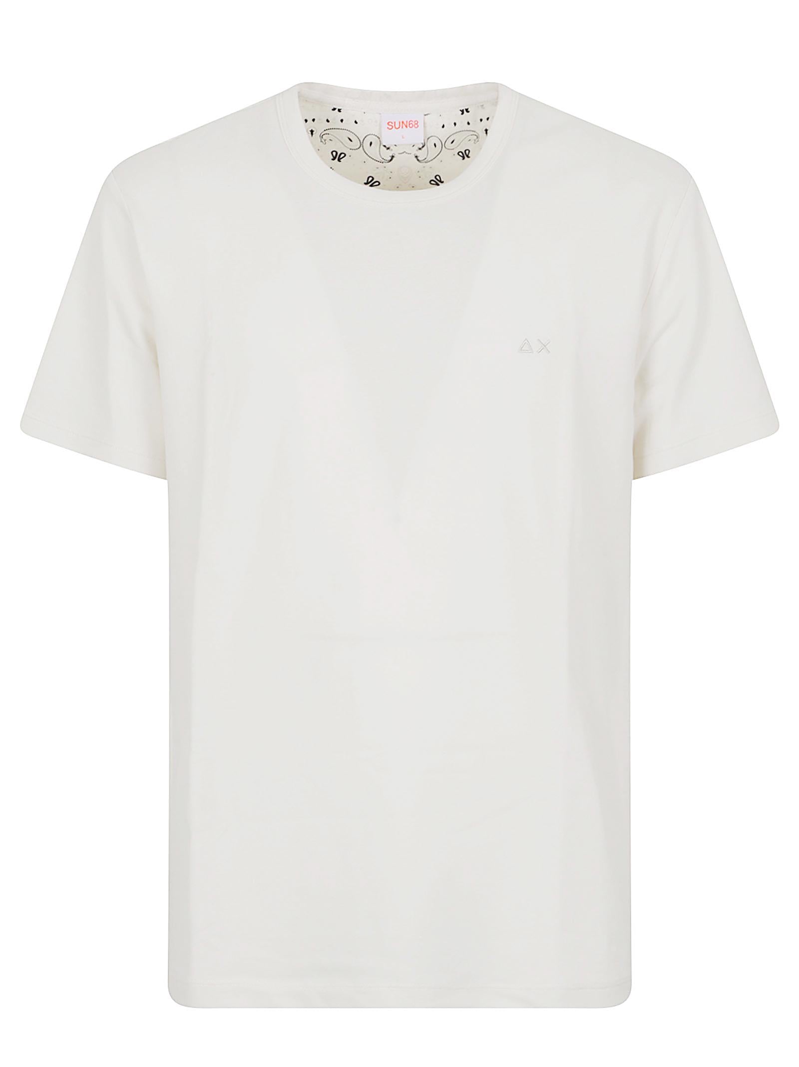 MAGLIETTA UOMO MANICA CORTA T36123 31 BIANCO-PANNA SUN68 