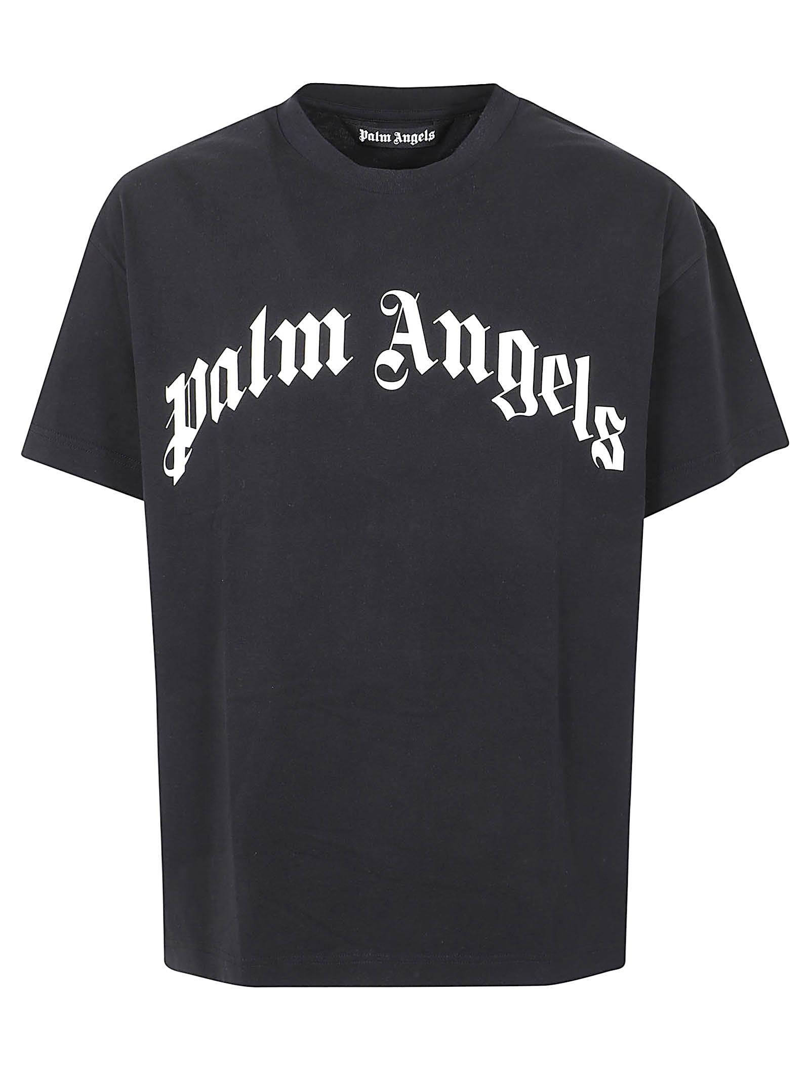 Maglietta uomo manica corta PMAA109S26JER00G 1003 BLACK-OFF WHITE PALM ANGELS 