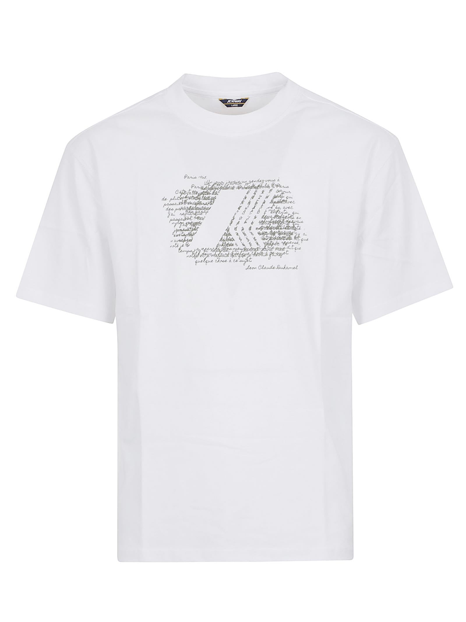 Maglietta uomo a maniche corte K71357W 001 WHITE  KWAY 