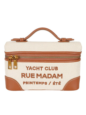 Borsa donna RIVIERA TROUSSE CANVAS BROWN  RUE MADAM 