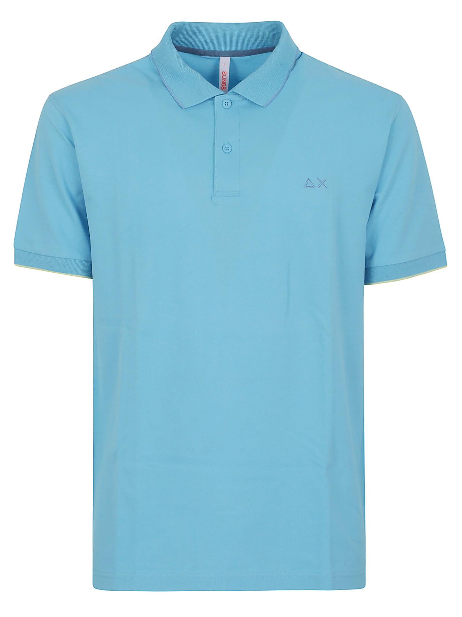 POLO UOMO<BR/> A35110 13 Turchese SUN68 