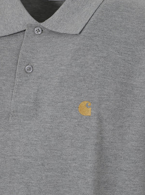 POLO UOMO I023807 GREY HEATHER-GOLD  CARHARTT 