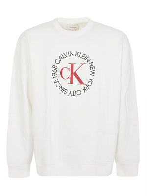 Felpa uomo LV14RE250G YAF BRIGHT WHITE CALVIN KLEIN 