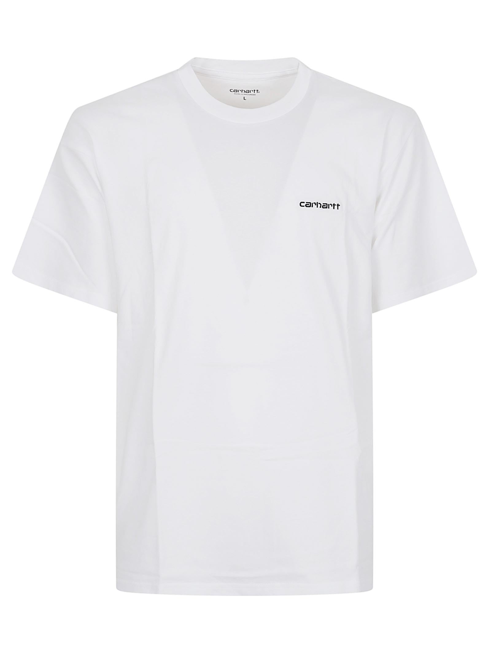 MAGLIETTA UOMO MANICA CORTA<BR/> I030435 WHITE-BLACK  CARHARTT 