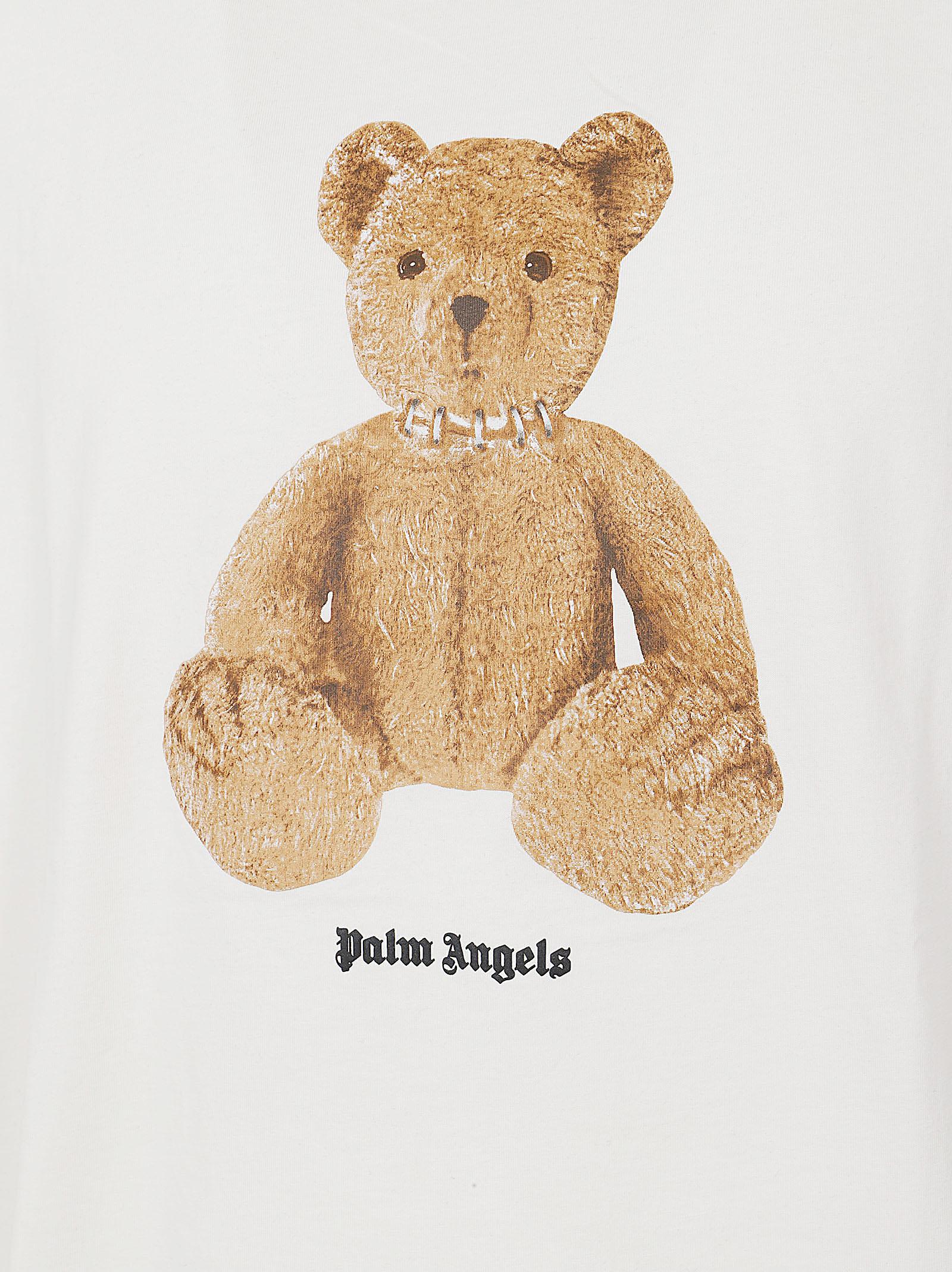 Maglietta uomo manica corta PMAA10BS26JER004 0360 OFF WHITE-BROWN PALM ANGELS 