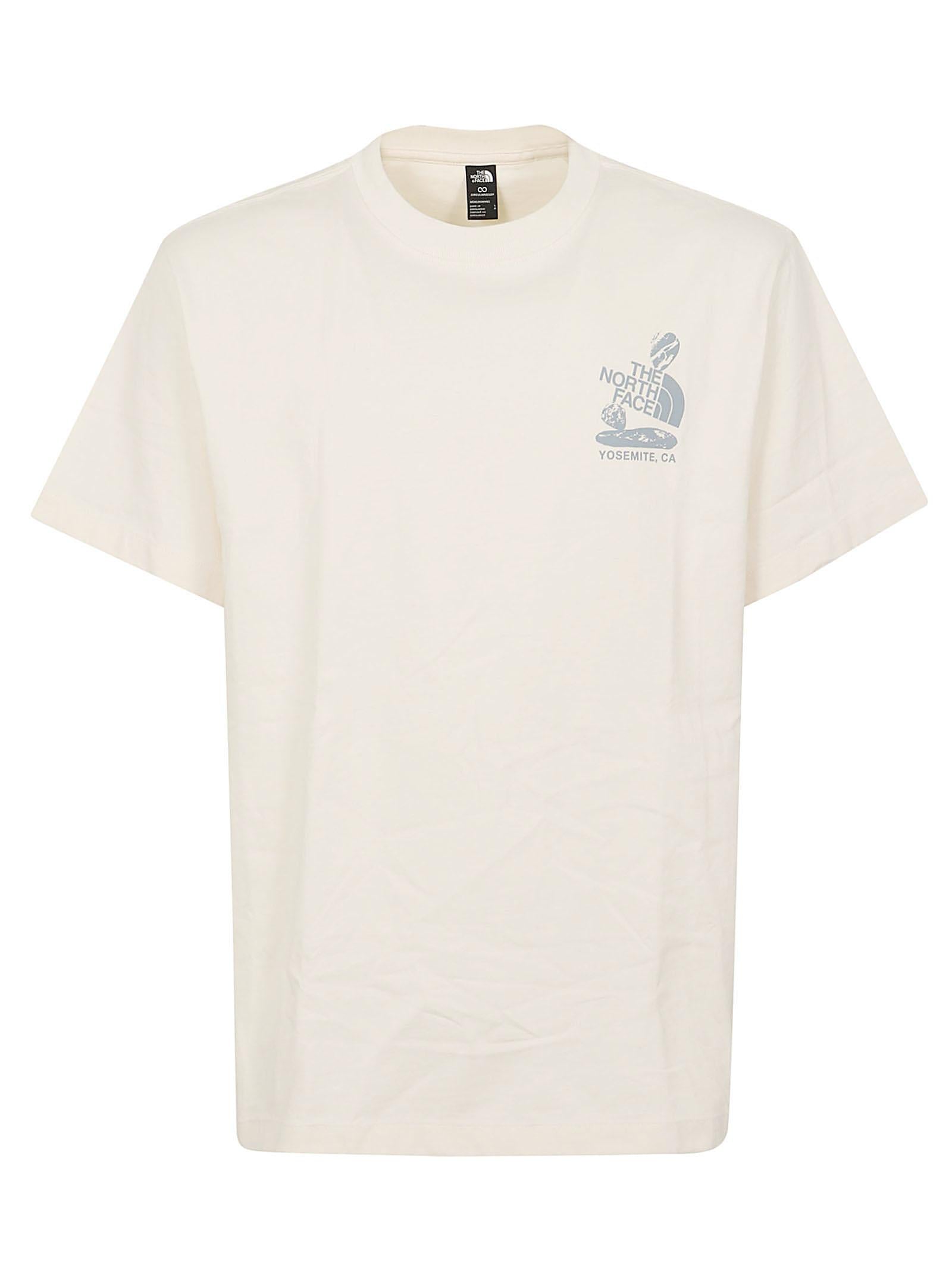 Maglietta manica corta uomo NF0A8G9R QLI1 WHITE DUNE NORTH FACE 