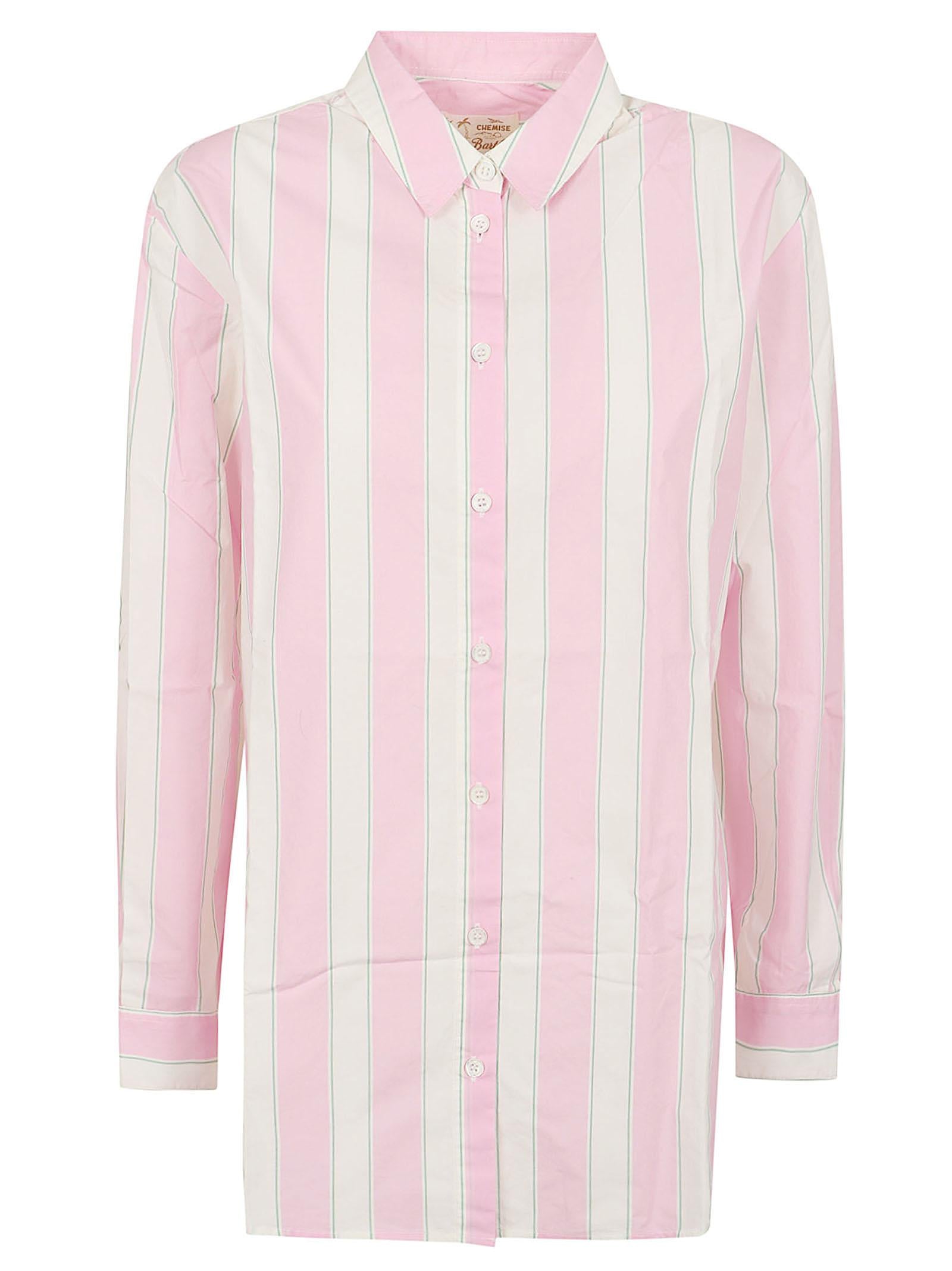 Camicia donna BRIGITTE 00897L COTTON SB BEACH STRIP  MC 2 