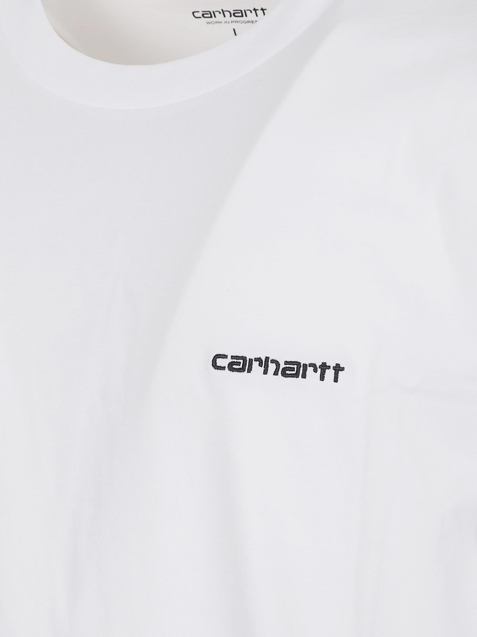 MAGLIETTA UOMO MANICA CORTA<BR/> I030435 WHITE-BLACK  CARHARTT 