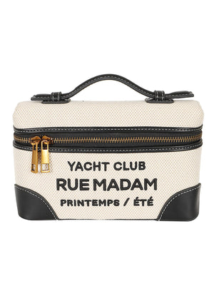 Borsa donna RIVIERA TROUSSE CANVAS BLACK  RUE MADAM 