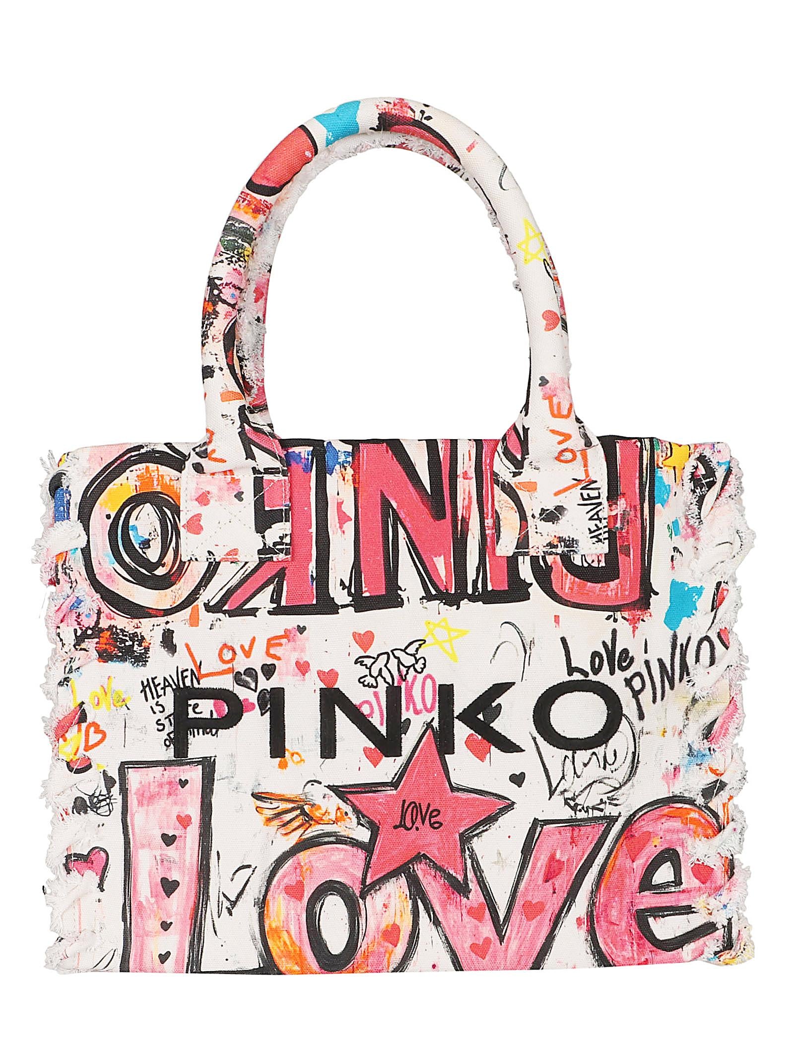 Borsa donna 106673 A3B6ZW0Q BIANCO-MULTICOLOR PINKO 