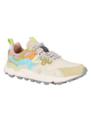 Scarpa donna in suede 2017817 CREAM-MILK-LIGHT BLUE  FLOWER MOUNTAIN 