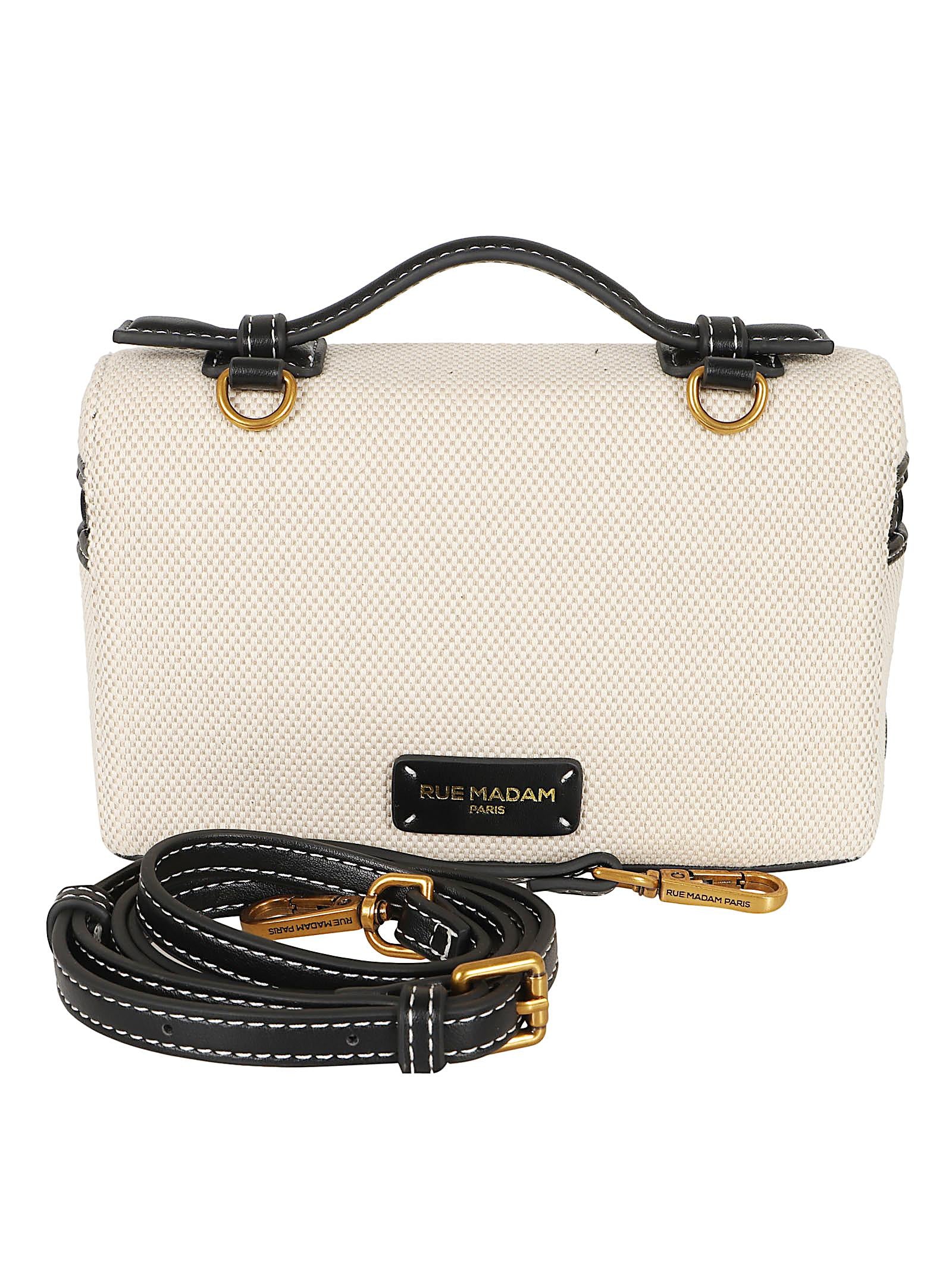 Borsa donna RIVIERA TROUSSE CANVAS BLACK  RUE MADAM 