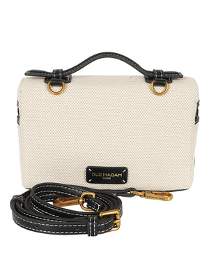 Borsa donna RIVIERA TROUSSE CANVAS BLACK  RUE MADAM 