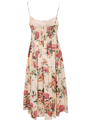 Abito lungo donna W6GKAFW2558 PMM9 COSMIC PEONY PRINT GUESS 