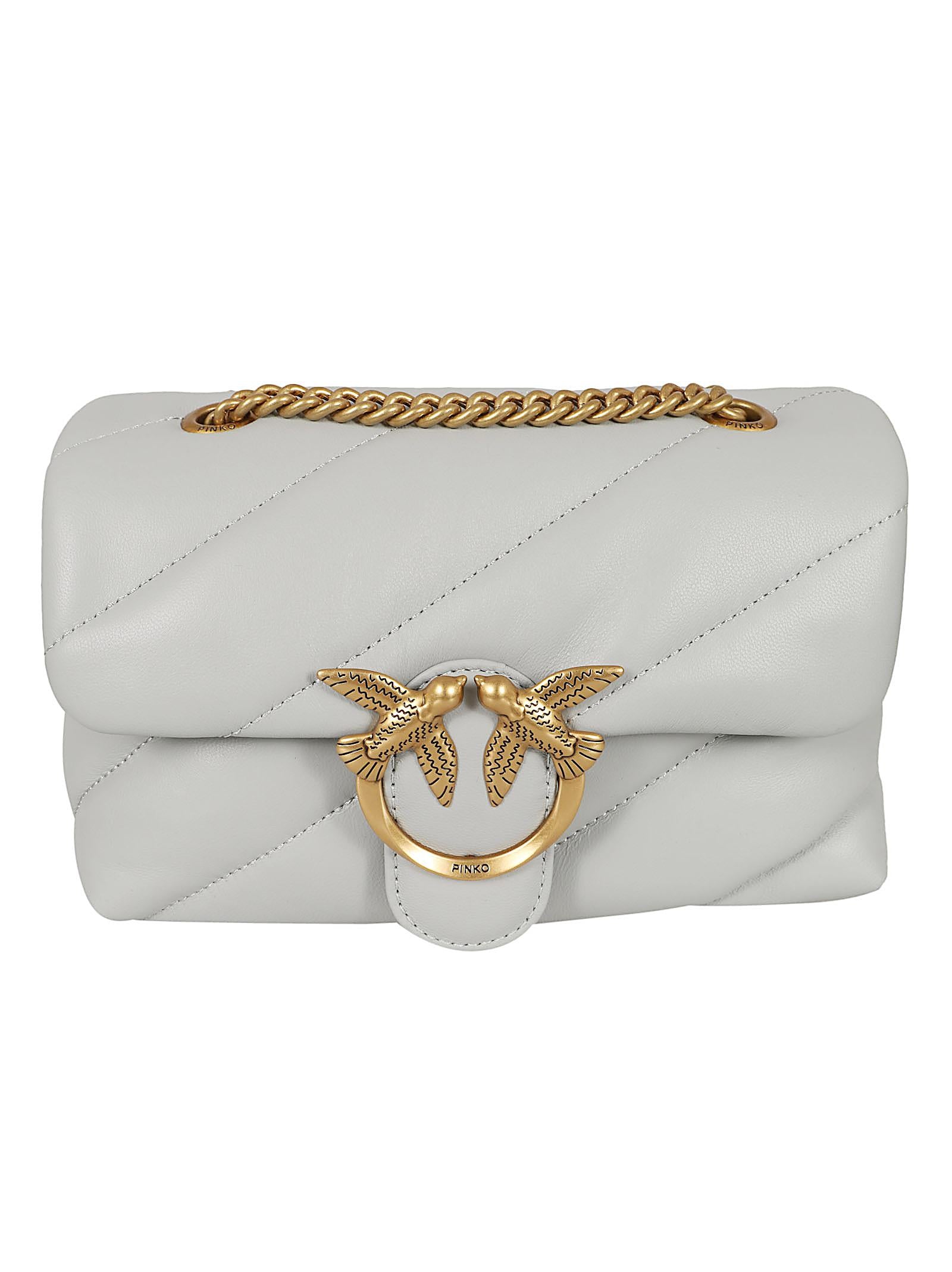 Borsa donna 100039 A0F2K32Q GRIGIO PERLA-ANTIQUE GOLD PINKO 