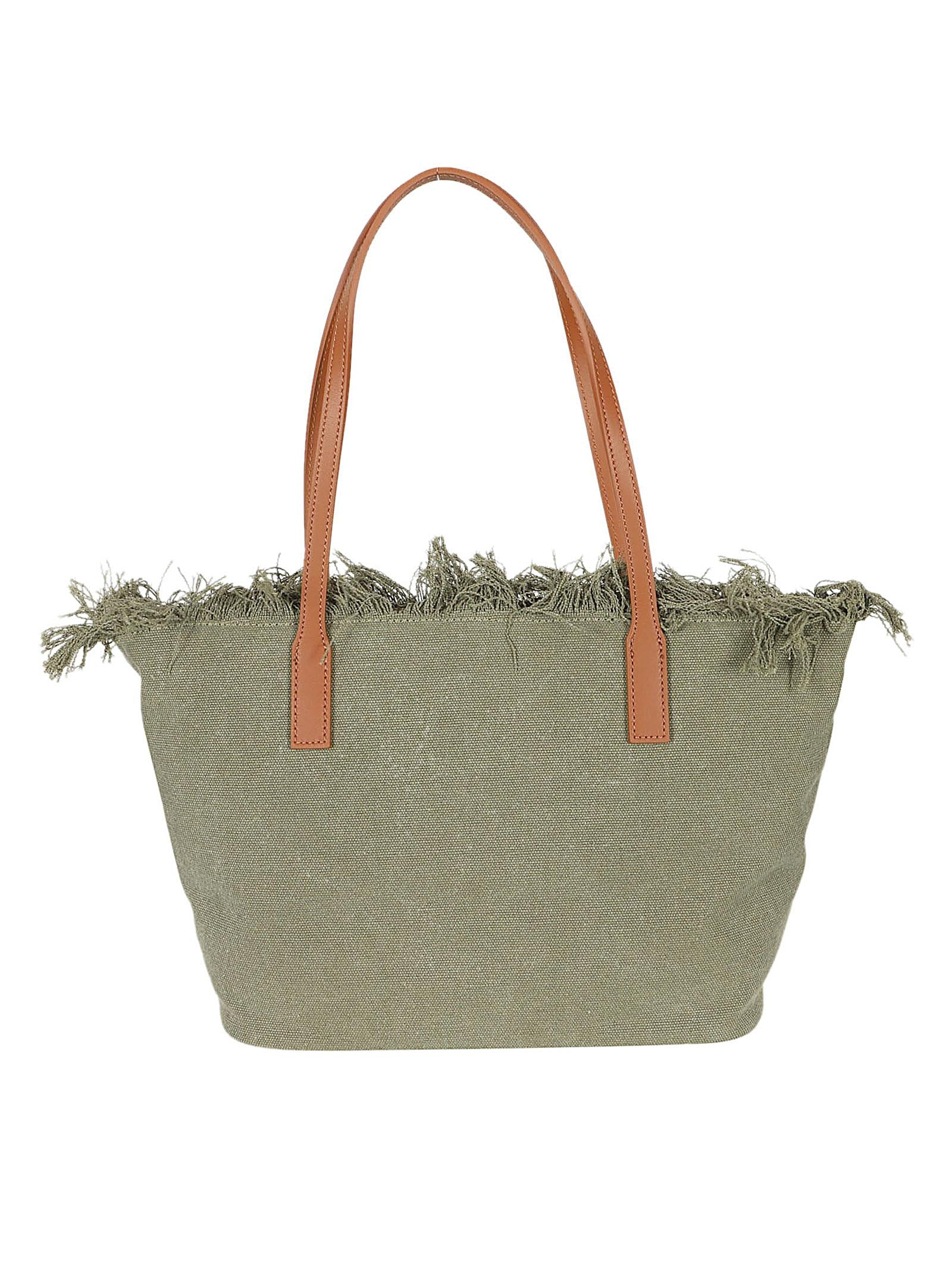 Borsa donna CITY BAG MID FRINGE 00587L CANVAS 52 EMB  MC 2 