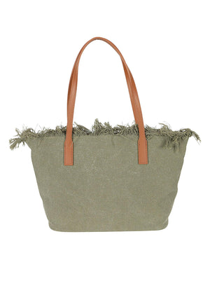 Borsa donna CITY BAG MID FRINGE 00587L CANVAS 52 EMB  MC 2 