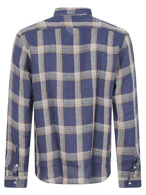 Camicia uomo S36113 0716 NAVY BLUE-BEIGE SUN68 