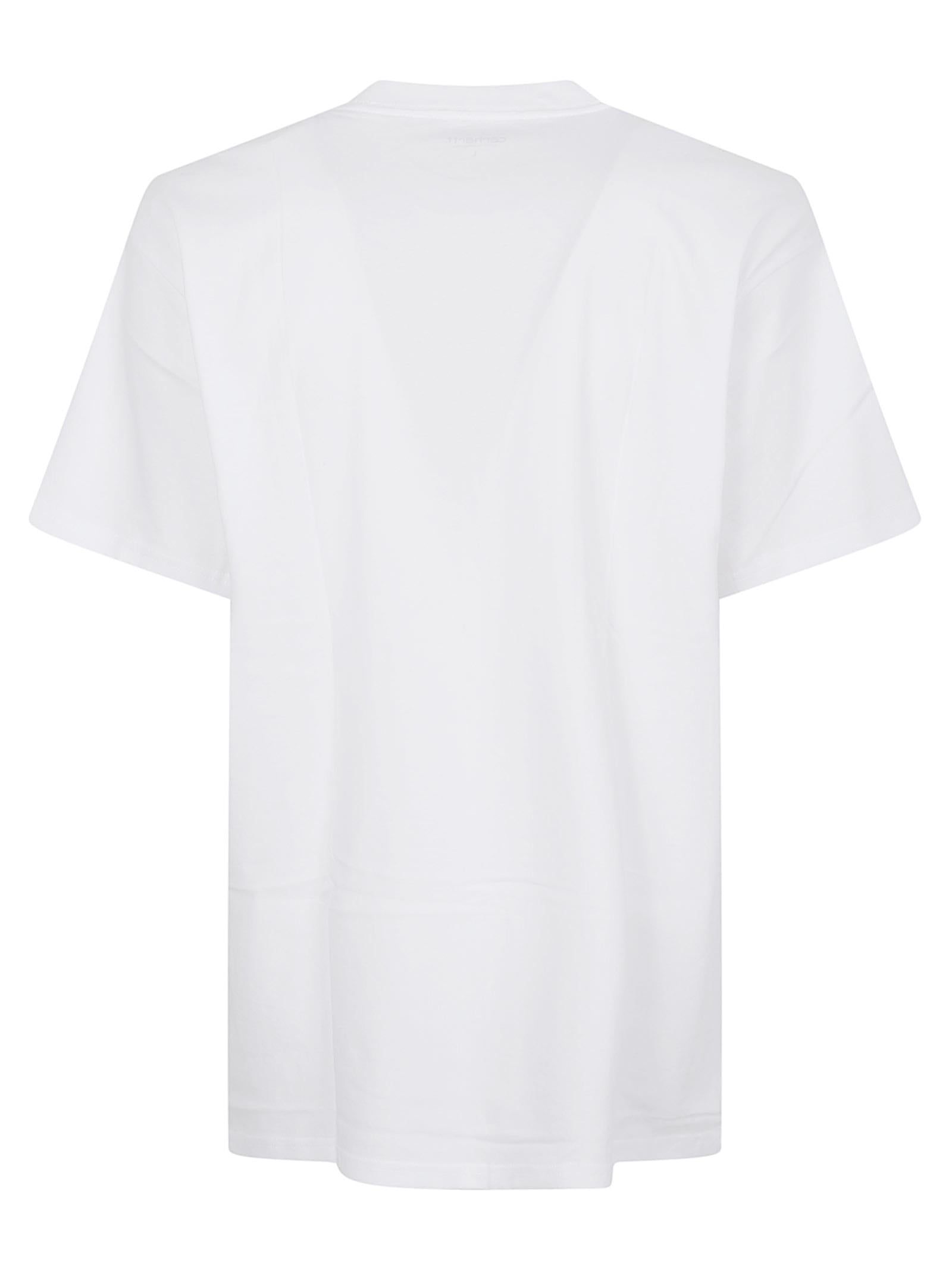 MAGLIETTA UOMO MANICA CORTA<BR/> I030435 WHITE-BLACK  CARHARTT 