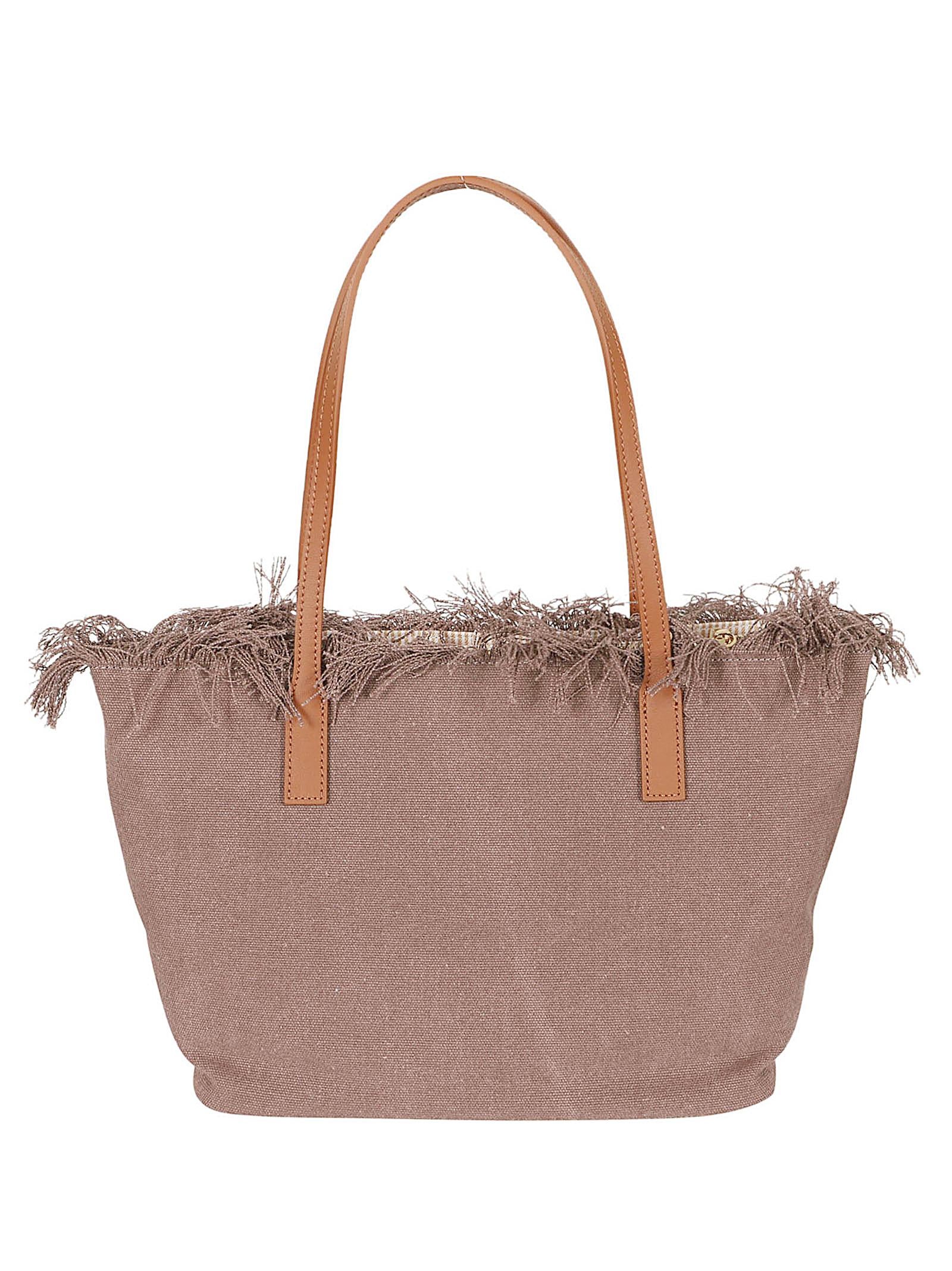 Borsa donna CITY BAG MID FRINGE 01742L CANVAS 18 EMB  MC 2 