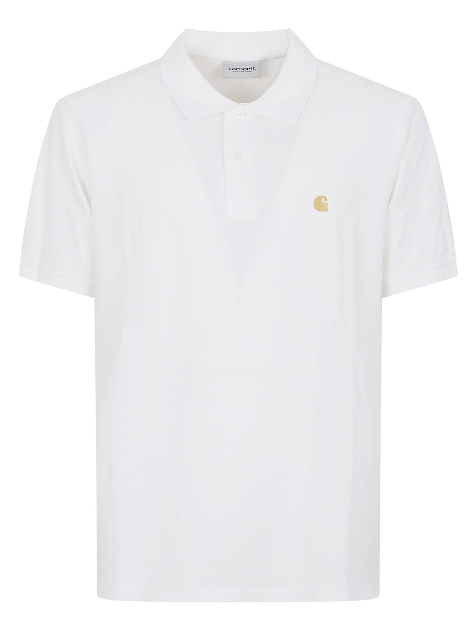 POLO UOMO I023807 WHITE-GOLD  CARHARTT 