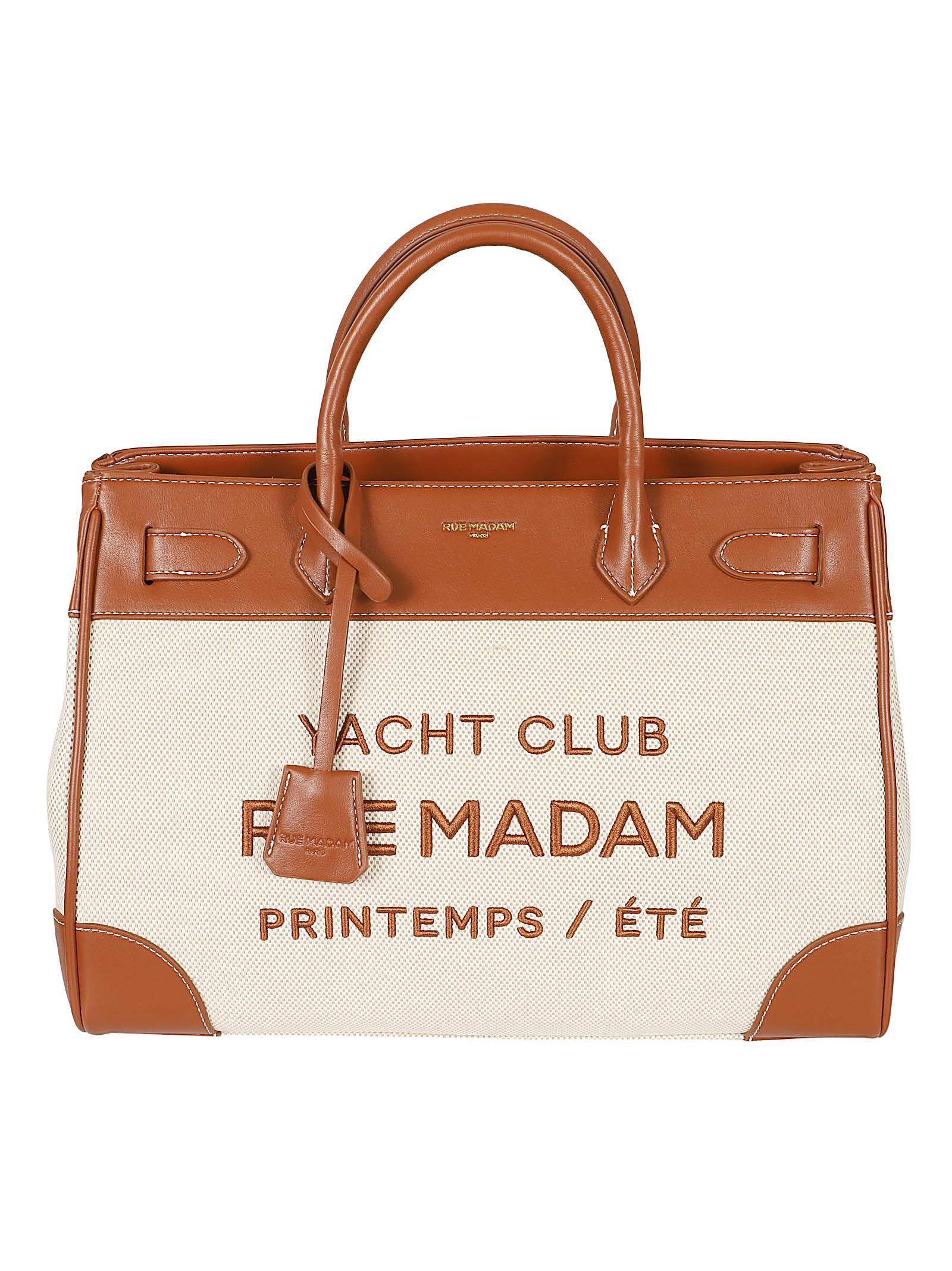 Borsa donna<BR/> RIVIERA TOTE CANVAS BROWN  RUE MADAM 