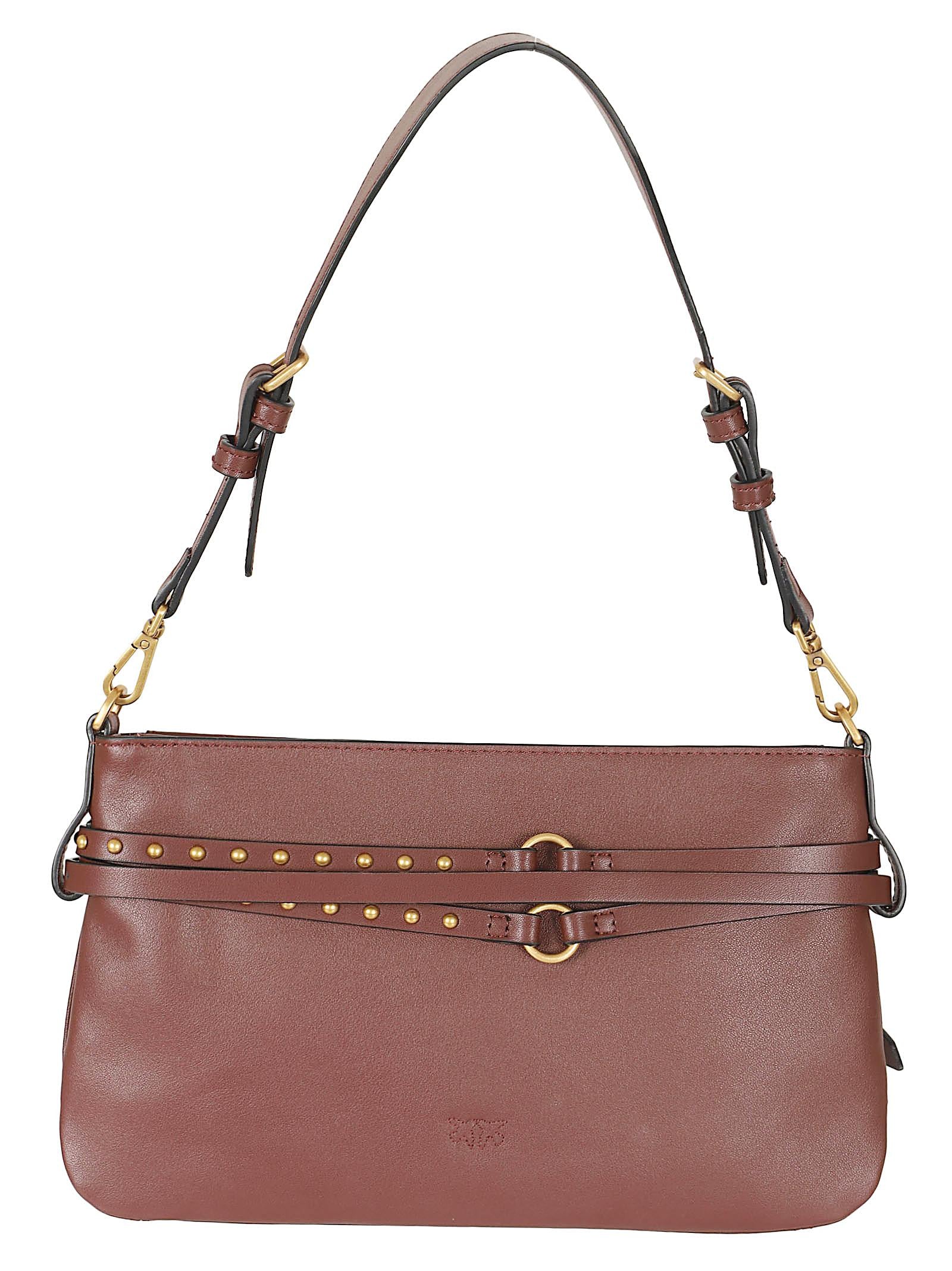 Borsa donna 106177 A0QOR49Q BURGUNDY WINE-ANTIQUE GOLD PINKO 
