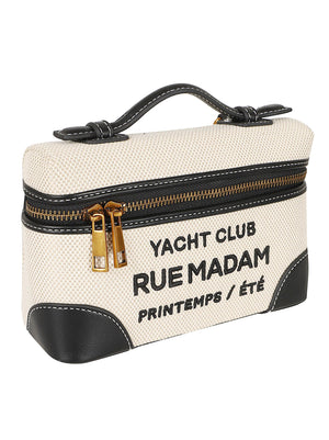 Borsa donna RIVIERA TROUSSE CANVAS BLACK  RUE MADAM 