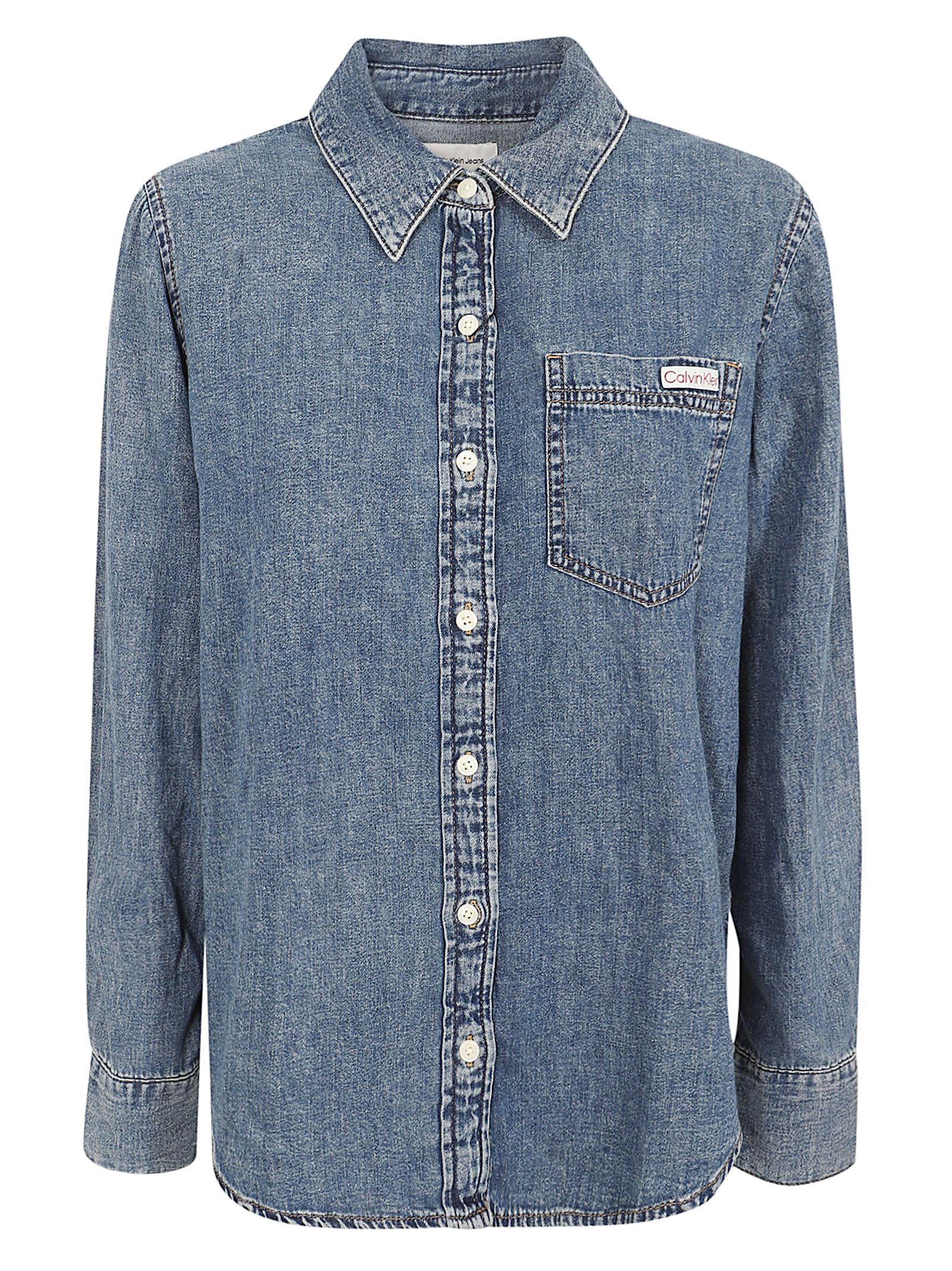 Camicia donna LV047E742G 3UA BLUE WHARF CALVIN KLEIN 