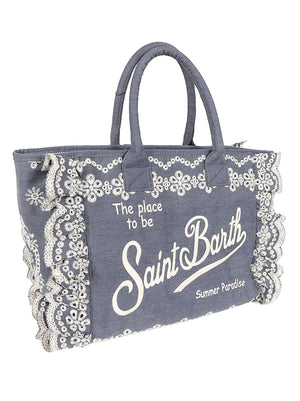 Borsa donna VANITY VOLANT 00485L SANGALLO FLOWERS DENIM  MC 2 