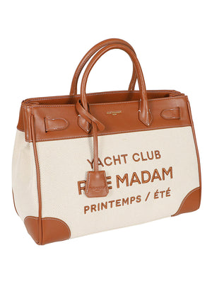 Borsa donna<BR/> RIVIERA TOTE CANVAS BROWN  RUE MADAM 