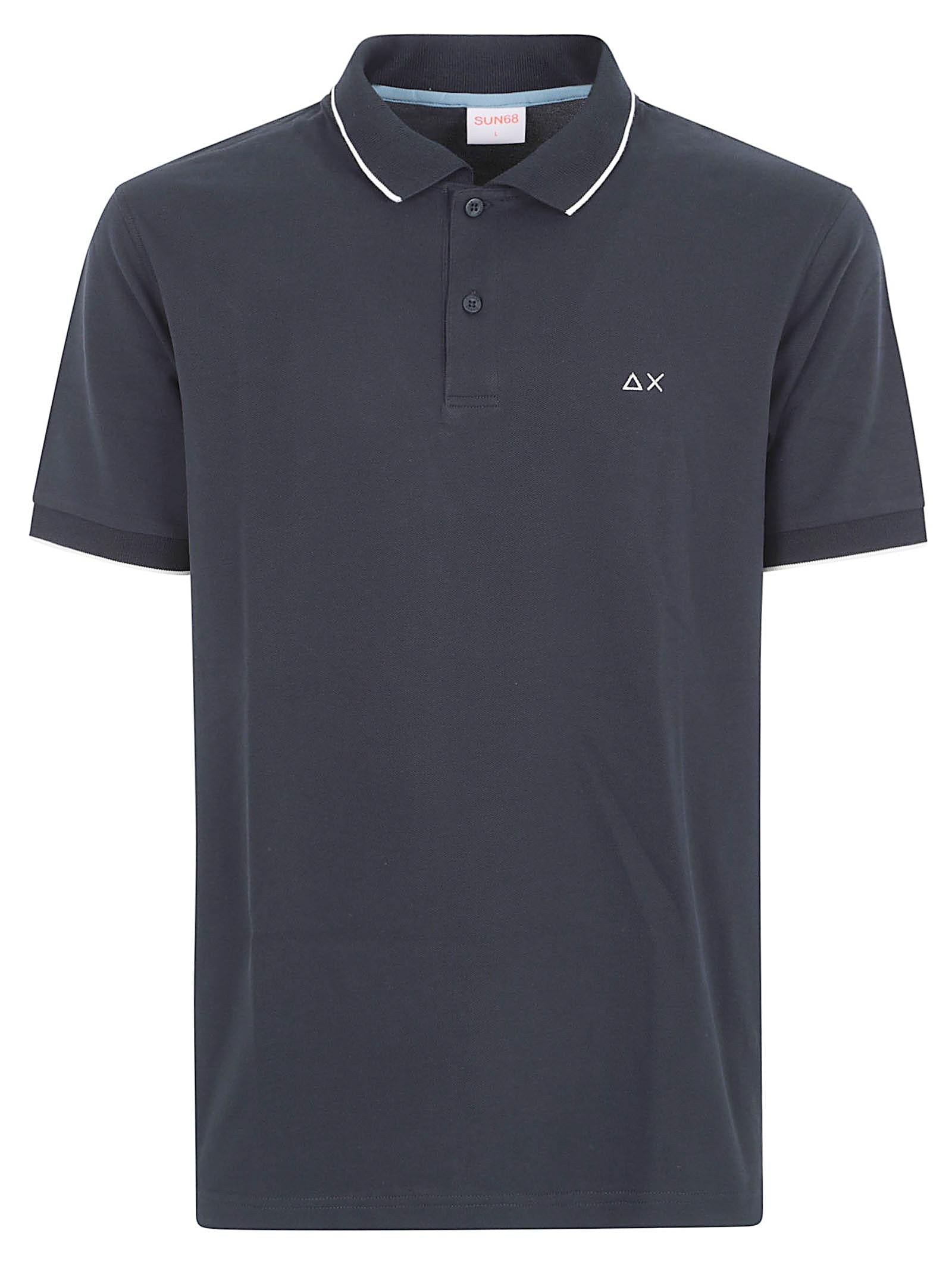 POLO UOMO A36111 07 NAVY BLUE SUN68 